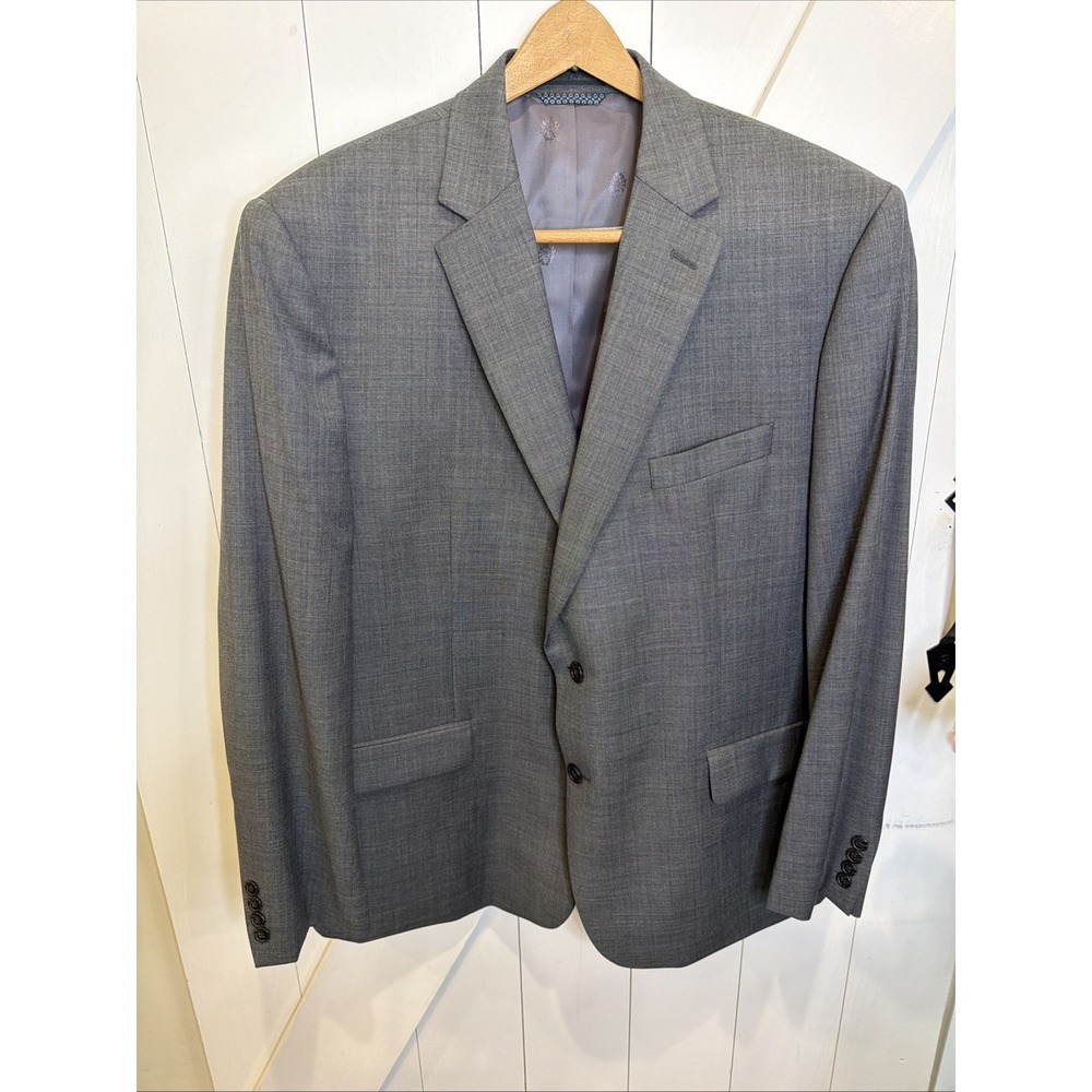 Polo Ralph Lauren Blazer Mens 46R Gray Wool Custom Fit 2 Piece Suit - Picture 6 of 16